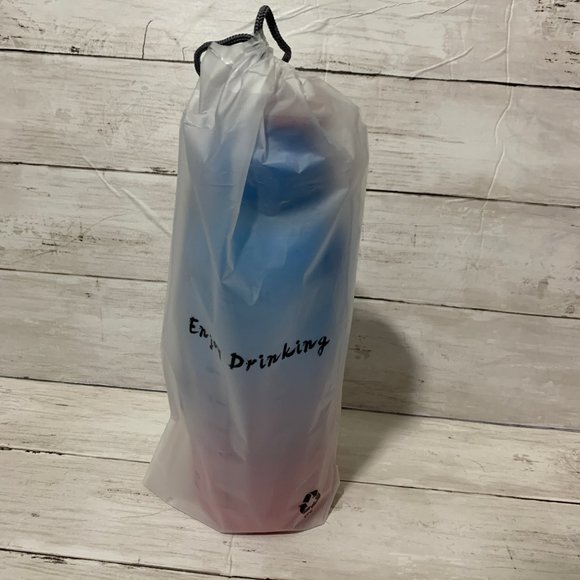Dining New Bottled Joy Water Bottle 32 Oz Frosted Blue Pink Ombre Poshmark